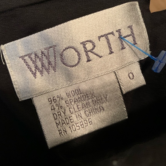 Worth Black Wool Pencil Skirt Sz 0 - Picture 4 of 4